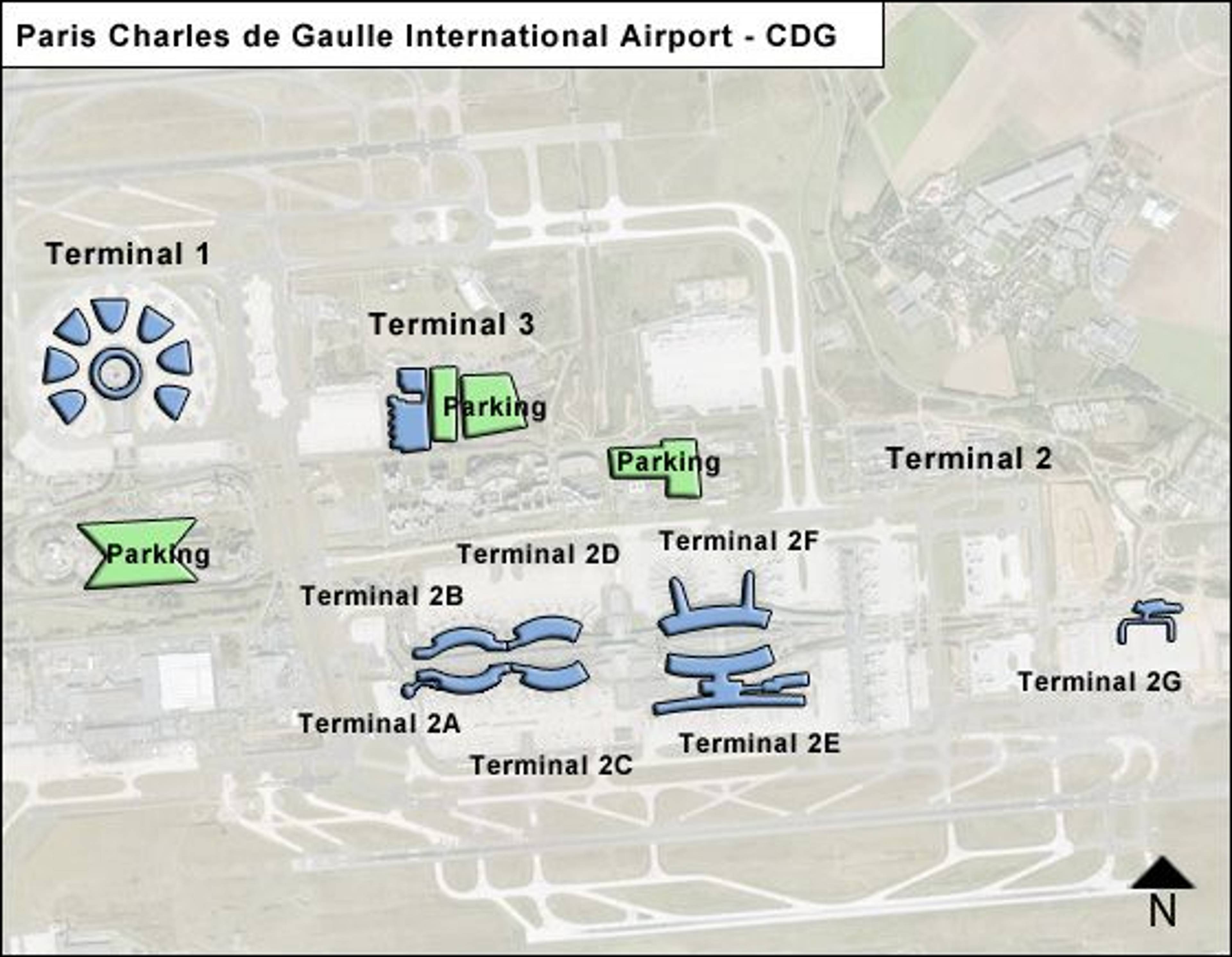 Roissy   Airport Overview Map